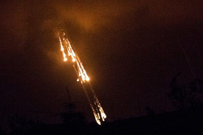 Обстрел фосфорными зажигательными снарядами поселка Семеновка, 11 июня 2014 года