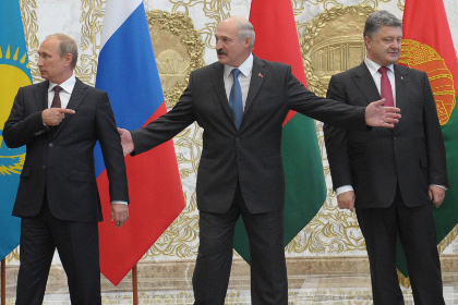Владимир Путин, Александр Лукашенко, Петр Порошенко