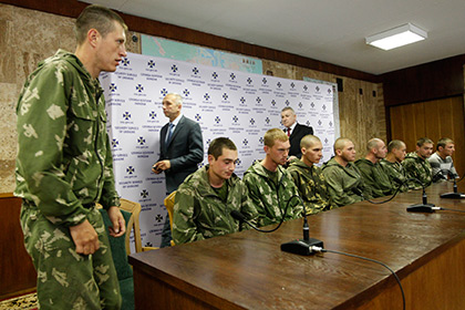 Группа российских десантников в Киеве