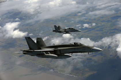 Истребители ВВС Канады в ходе учений «Бдительный орел»