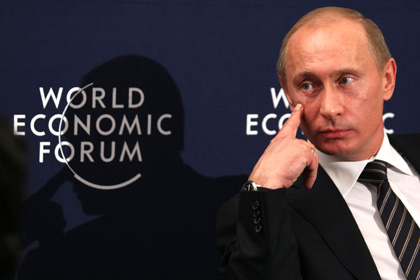 Владимир Путин во время Всемирного экономического форума в Давосе, 2009 год