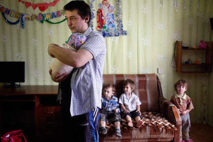 Муж Светланы Давыдовой Анатолий Горлов с детьми