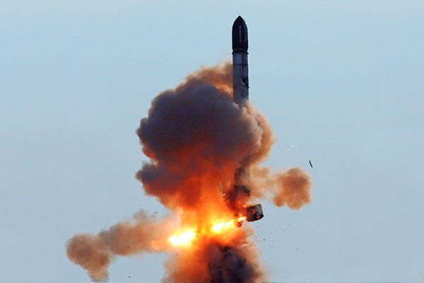 Запуск ракеты РС-20 «Воевода»