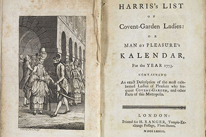 Каталог проституток XVIII века приобрел лондонский музей