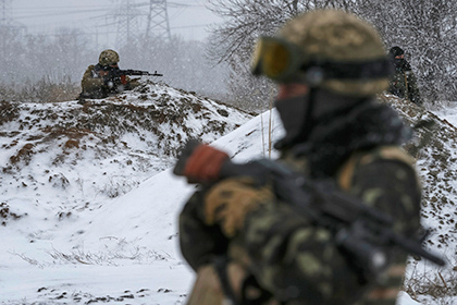 Украинские солдаты у Дебальцево 