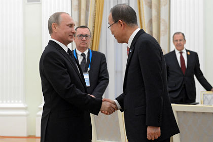 Владимир Путин и Пан Ги Мун