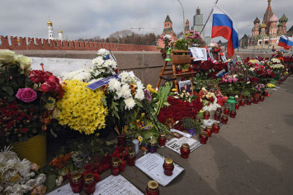 Место убийства Бориса Немцова в центре Москвы