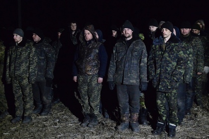 Украинские военнопленные во время обмена