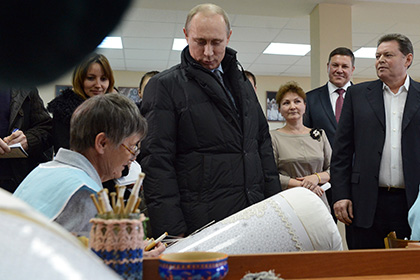 Визит Владимира Путина на предприятие «Вологодский текстиль»