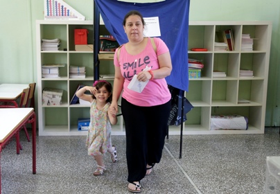 Участница референдума в Греции