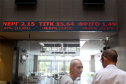 Афинская биржа отметила окончание каникул «черным понедельником»