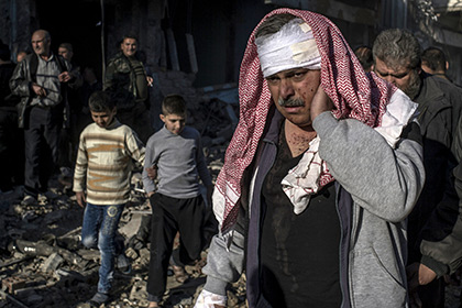 На месте террористического акта в Хомсе