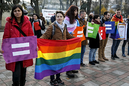 Митинг за права гомосексуалистов в Киеве