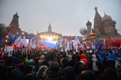 Концерт в Москве в честь воссоединения Крыма с Россией собрал 100 тысяч человек