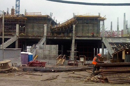 На строящемся к ЧМ-2018 стадионе в Волгограде рухнуло перекрытие второго этажа