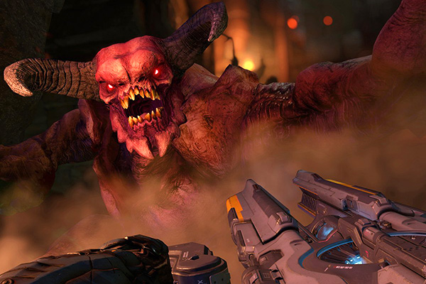 Кадр из игры Doom