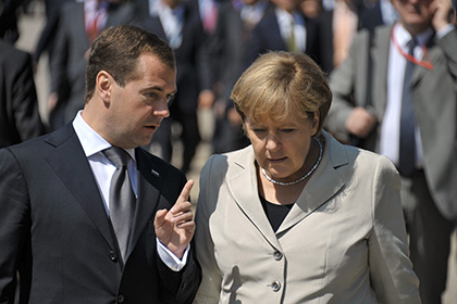 Дмитрий Медведев и Ангела Меркель