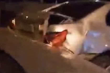 Опубликовано видео пьяной аварии с машиной Савченко