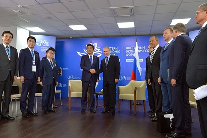 Встреча Владимира Путина с премьер-министром Японии Синдзо Абэ в сентябре 2016 года