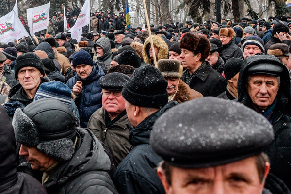 Митинг за повышение пенсий. Киев, 6 декабря 2016 года