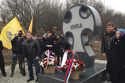 В Чечне установили памятный знак на месте гибели псковских десантников