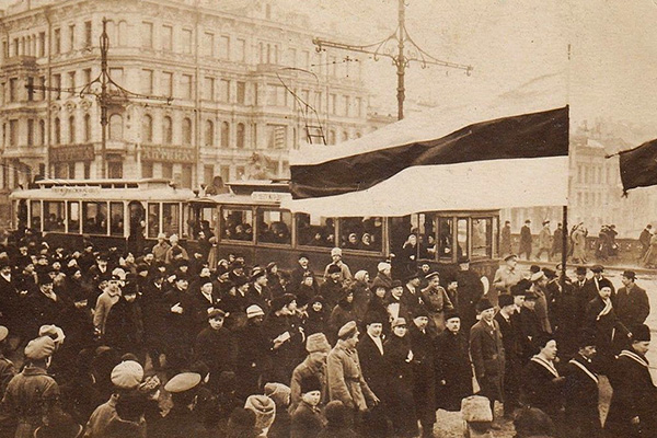 Демонстрация эстонцев в Петербурге в апреле 1917 года