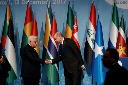 Реджеп Эрдоган и лидер Палестины Махмуд Аббас