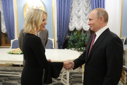 Президент России Владимир Путин и журналистка NBC Мегин Келли