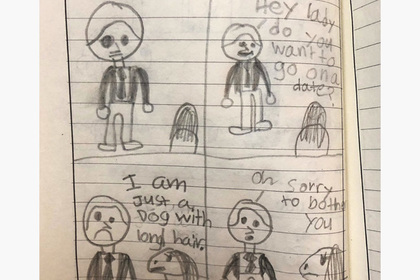 Девочка нарисовала комикс о неудачном знакомстве и насмешила взрослых