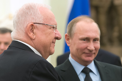 Владимир Путин и Реувен Ривлин на встрече в Кремле в 2016 году