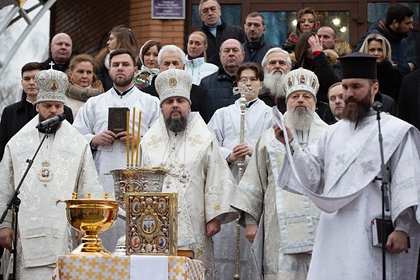 Представители ПЦУ на праздновании Крещения в Киеве