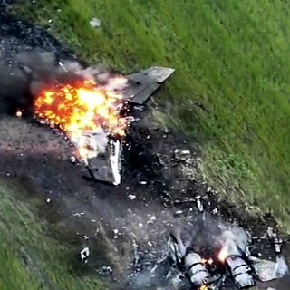 Упавший в ДНР самолет сгорел