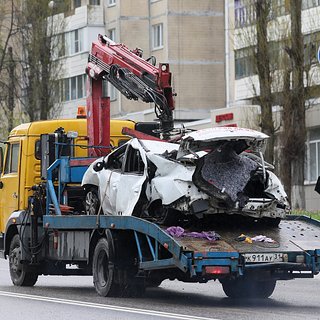 Появились подробности об отлетевшем на крышу от взрыва в Белгороде автомобиле