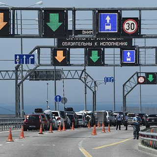 Время ожидания в пробке у Крымского моста увеличилось
