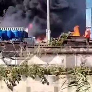 В грузовом терминале в российском городе ликвидировали открытое горение