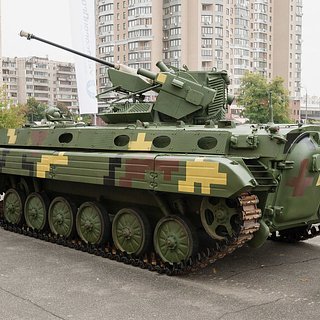 Российские военные захватили украинскую БМП со «Шквалом»