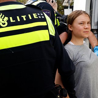Грету Тунберг арестовали во время протестов в Нидерландах